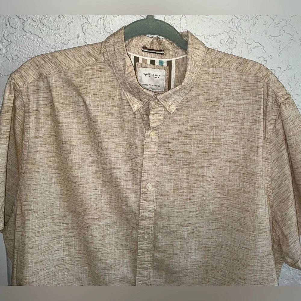 Cactus Man (Ricky Singh) Tan Casual Button Down Shirt - Picture 6 of 9
